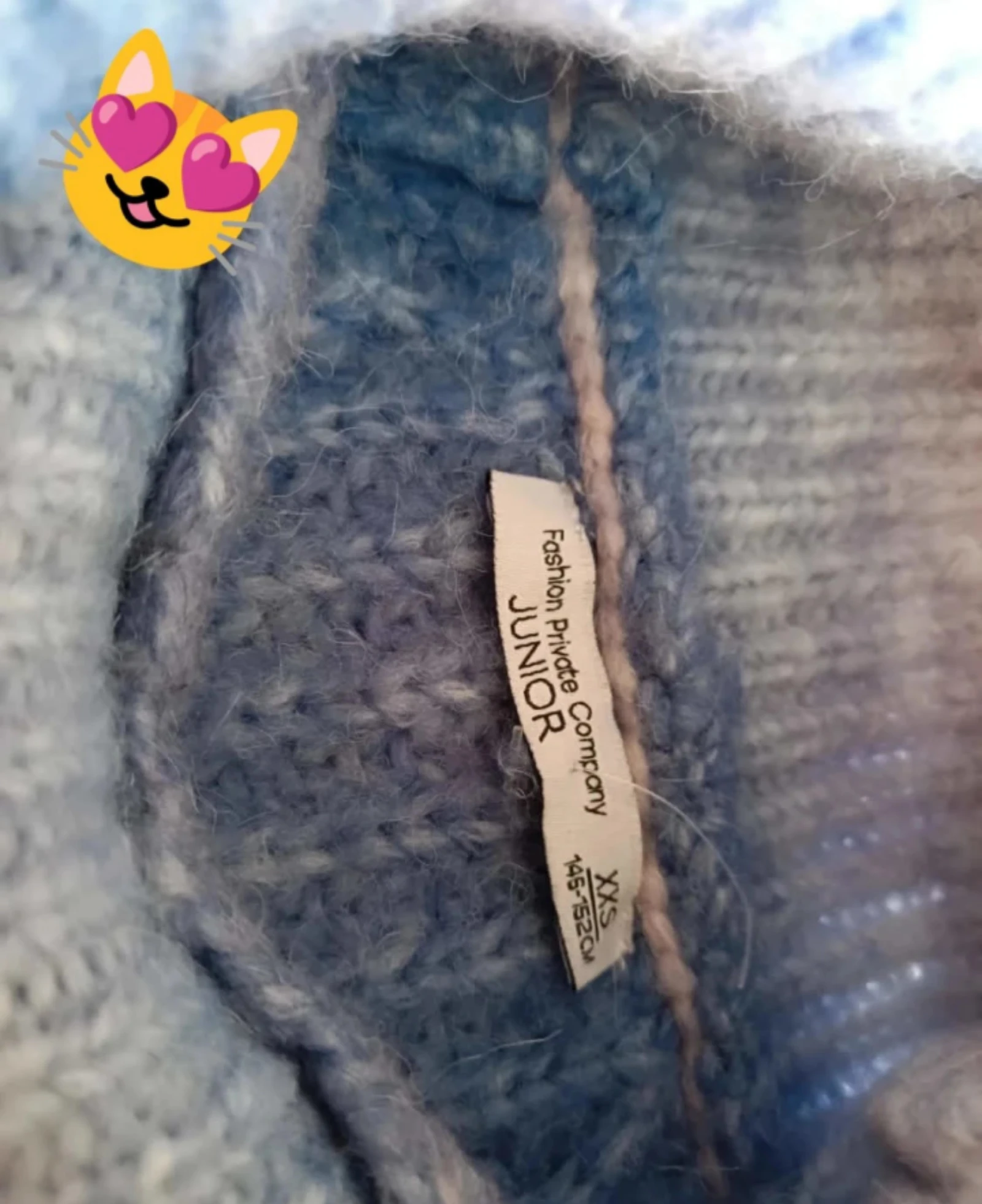 Blue and pink warm sweater from fashion private company junior XXS – photo 2